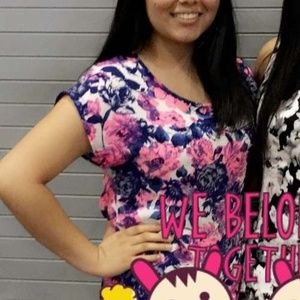 Pink Flowered Blouse